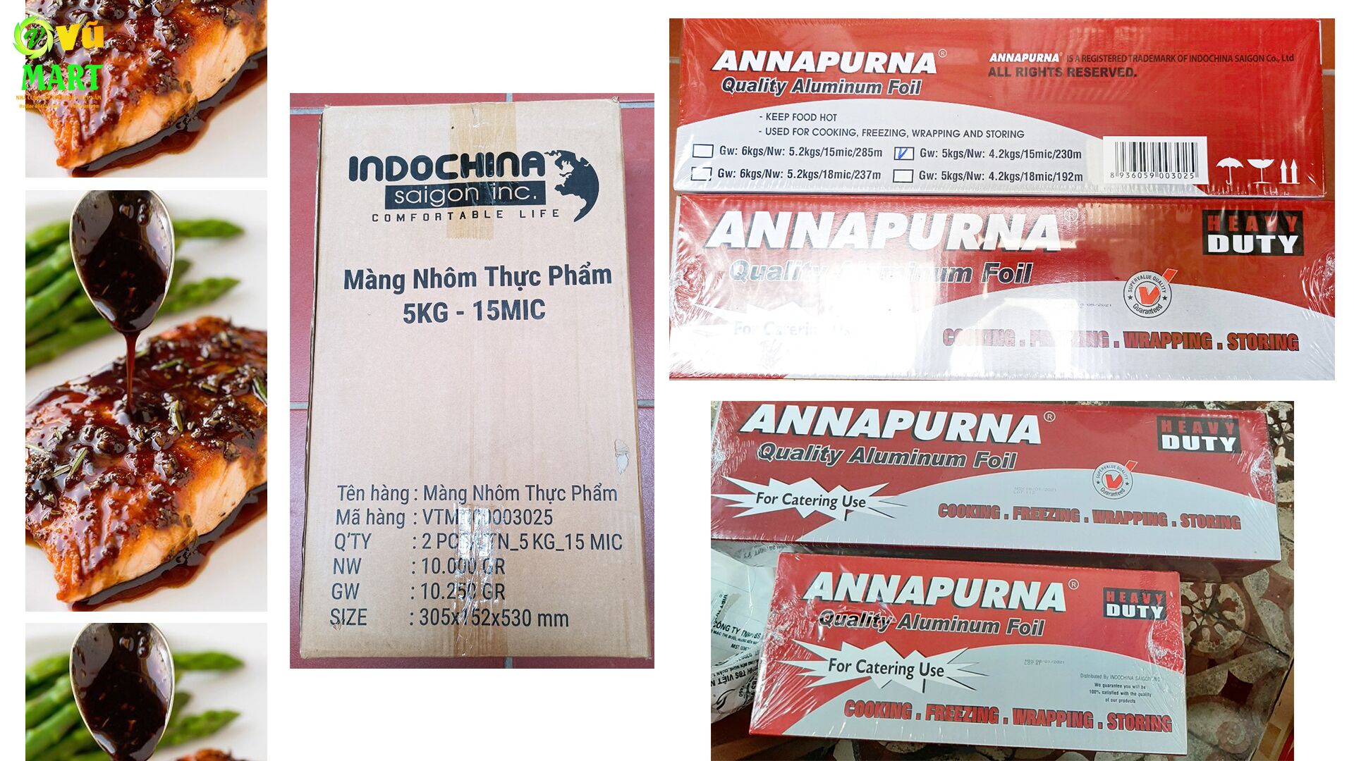 khay-giay-bac-vuvumart-o-TPHCM-01.jpg Giấy Bạc Nướng Chất Lượng 6 kg, 5kg, 4kg, 3kg Lõi Nhỏ Annapurna - Màng Nhôm Bọc Thực Phẩm Goodfoil 5 kg - Giá Sỉ Cấp 1 5