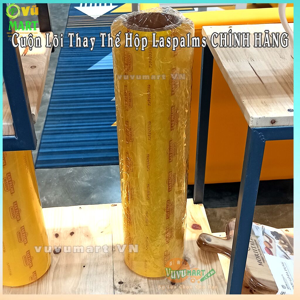 cuộn-bọc-thực-phẩm-laspalm-450-màng-bọc-giỏ-trái-cây-co-giãn-bám-dính-600m Màng bọc thực phẩm 30cm x 600 Laspalms - Siêu Bám Dính - Siêu Dai - Lõi Vàng 10